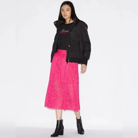 Armani Exchange Fleece Print Studded Sweater - Picture 1 of 11